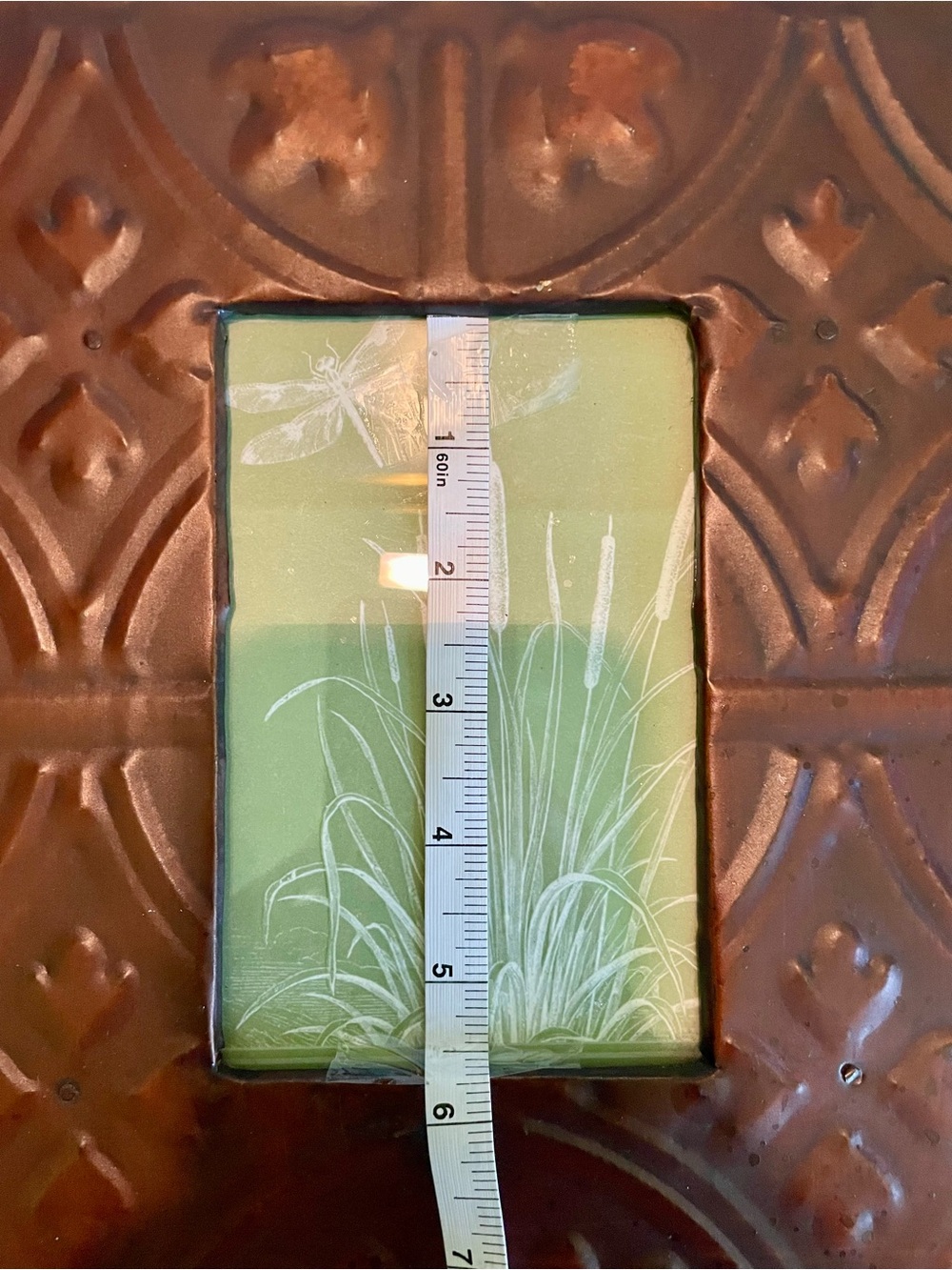 Antique Tin Ceiling Tile Picture Frame - Picture 10 of 11